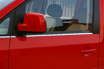 Volkswagen Caddy 2010-2015 Dolne listwy okien nierdzewne Przednie, Carmos - Stal Turecka zdjęcia 2