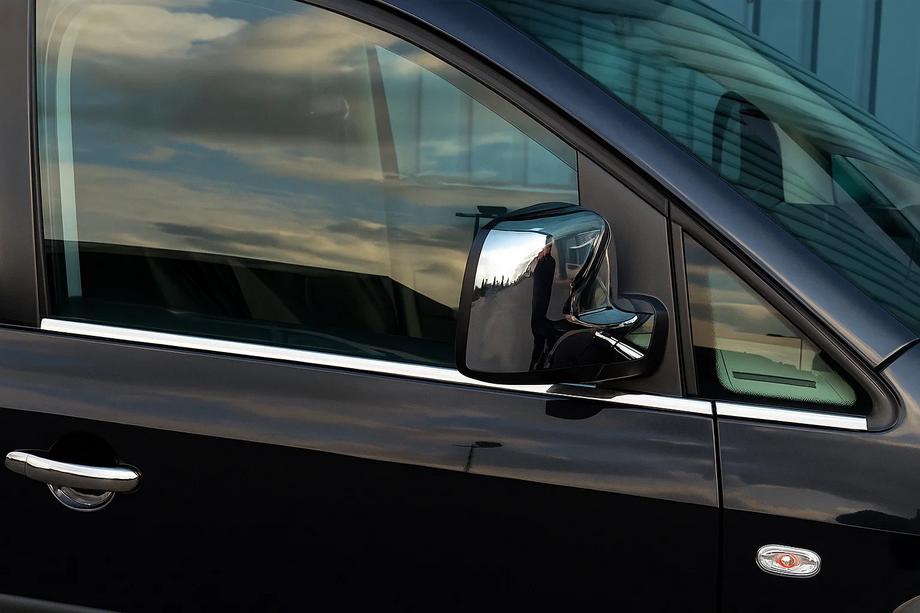 Volkswagen Caddy 2010-2015 Dolne listwy okien nierdzewne Przednie, Carmos - Stal Turecka Image