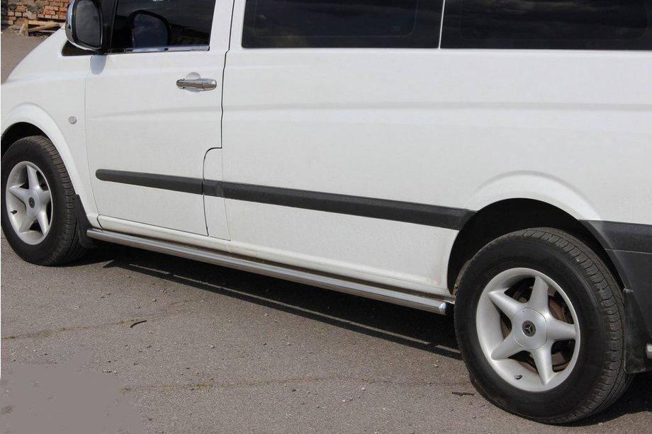 Mercedes Vito W639 2004-2014 Rury Boczne BB001 (2 szt., Stal Nierdzewna) d60, krótki/średni rozstaw osi (L1/L2) Zdjęcia 3