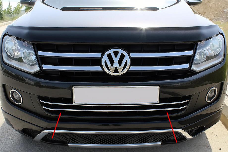 Volkswagen Amarok 2010-2022 Nakładki na przedni zderzak ze stali nierdzewnej (2 szt.) Image