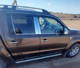 Volkswagen Amarok 2010-2022 Listwy ozdobne okien nierdzewne (4 sztuki) Carmos - Turecka Stal Nierdzewna zdjęcia 3