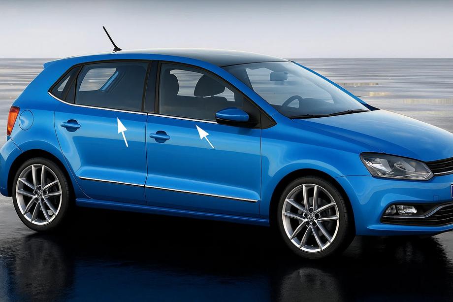 Volkswagen Polo 2010-2017 Listwy ozdobne okien HB (6 szt, stal nierdzewna) Zdjęcia 1