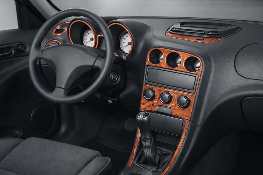 Alfa Romeo 156 1997-2007 Nakładki na deskę rozdzielczą (Meric) Ciemne Drewno Image