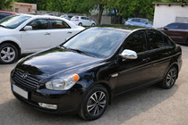 Hyundai Accent 2006-2010 Nakladki na Lusterka (2 szt., plastik) zdjęcia 1