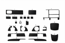Chevrolet Tahoe 1995-1999 Nakładki deski rozdzielczej wnętrza (1995-1999) Carbon zdjęcia 1