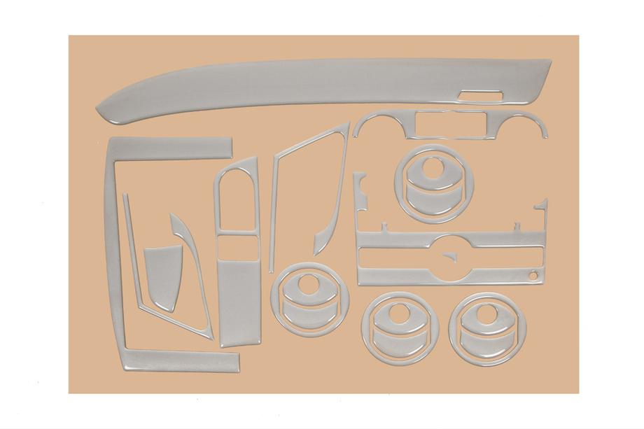 Chevrolet Aveo T250 2005-2011 Nakładki na deskę rozdzielczą (Duży zestaw) Czarny Piano Zdjęcia 2