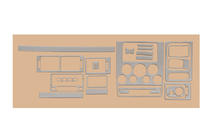 Ford Connect 2002–2006 Nakładki na deskę rozdzielczą Aluminium zdjęcia 4