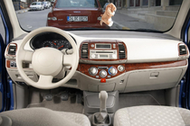 Nissan Micra K12 2003-2010 Nakładki na Deskę Rozdzielczą Aluminium zdjęcia 1