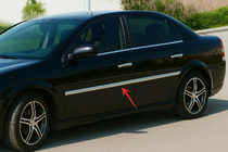 Opel Vectra C 2002-2008 Nakładki na listwy drzwi ze stali nierdzewnej (4 szt.) zdjęcia 1