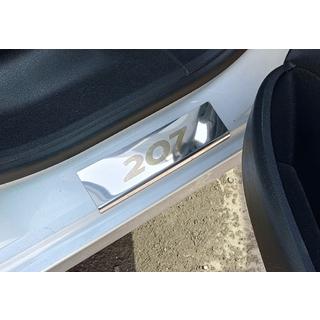 Nakładki progowe Carmos (4 szt, stal nierdzewna) Peugeot 207 2006–2014 zdjęcia 2