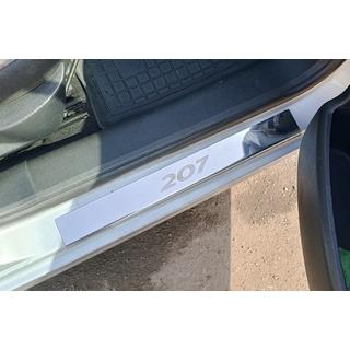 Nakładki progowe Carmos (4 szt, stal nierdzewna) Peugeot 207 2006–2014 zdjęcia 1