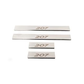 Nakładki progowe Carmos (4 szt, stal nierdzewna) Peugeot 207 2006–2014 zdjęcia 3
