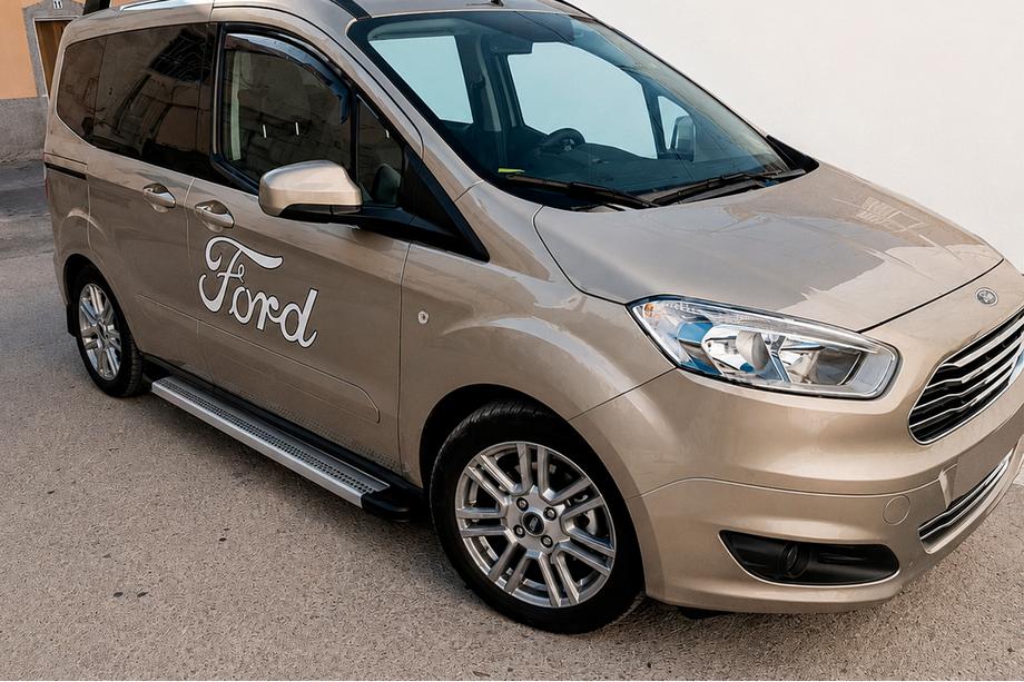 Ford Courier 2014-2023 Progi Boczne Maya V2 (2 szt., Aluminium) Image