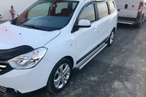 Renault Lodgy 2013-2022 Progi Boczne Maya V2 (2 szt., Aluminium) zdjęcia 1