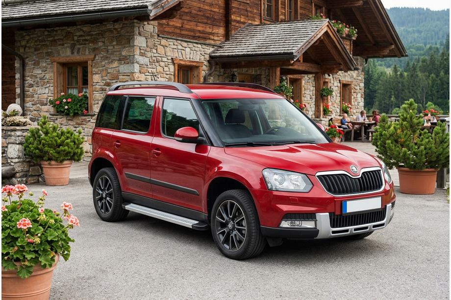 Skoda Yeti 2009-2017 Progi Boczne Maya V2 (2 szt., Aluminium) Image
