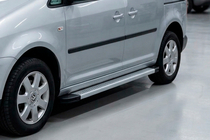 Volkswagen Caddy 2010-2015 Progi Boczne Maya V2 (2 szt., Aluminium) zdjęcia 1