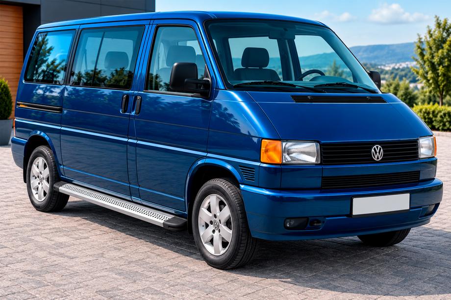 Volkswagen T4 Caravelle/Multivan 1990–2003 Progi Boczne Maya V2 (2 szt., Aluminium) Długa Baza Image