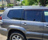 Toyota Land Cruiser Prado 120 2002-2009 Relingi dachowe Chrom tureckie Stopki plastikowe zdjęcia 1