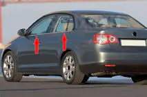 Volkswagen Jetta 2006-2011 Zewnętrzne listwy ozdobne okien stal nierdzewna (4 szt) zdjęcia 1