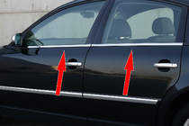 Volkswagen Passat B5 1997-2005 Zewnętrzne listwy ozdobne okien stal nierdzewna (4 szt) zdjęcia 1