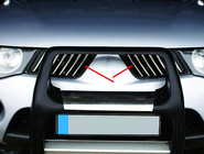 Mitsubishi L200 2006-2015 Chromowane Nakładki na Grill (14 szt, Stal Nierdzewna) zdjęcia 2