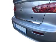 Mitsubishi Lancer X 2008- Listwa ochronna tylnego zderzaka stal nierdzewna Carmos - Turecka Stal Nierdzewna zdjęcia 1