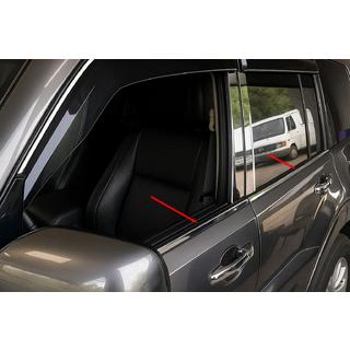 Listwy Ozdobne Okien Stal Nierdzewna (4 szt.) Mitsubishi Pajero Wagon IV 2006-2021 zdjęcia 1