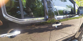 Nissan Navara 2006-2015 Zewnętrzne listwy okienne stal nierdzewna (4 szt.) zdjęcia 5