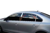 Volkswagen Jetta 2011-2018 Listwy Słupków Drzwi ze Stali Nierdzewnej zdjęcia 1