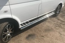 Volkswagen T5 Multivan 2003–2010 Rury Boczne (2 szt., Stal Nierdzewna) 70mm, Długa Baza zdjęcia 1