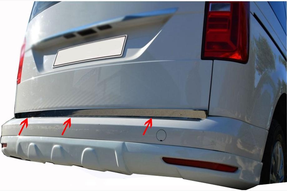 Volkswagen Caddy 2015-2020 Listwa bagażnika stal nierdzewna Carmos - Turecka Stal Nierdzewna Image