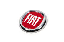 Fiat Emblemat (czerwony V1, samoprzylepny) 85 mm zdjęcia 2