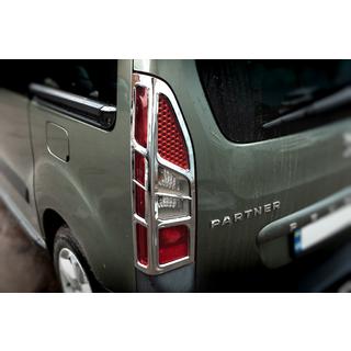 Chromowane Nakładki na Tylne Lampy Kątowe (2szt, Plastik) Citroen Berlingo 2008-2018 zdjęcia 1