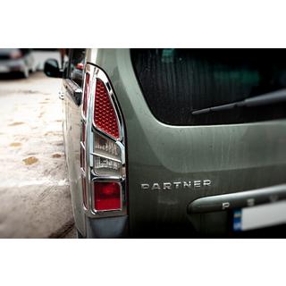 Chromowane Nakładki na Tylne Lampy Kątowe (2szt, Plastik) Citroen Berlingo 2008-2018 zdjęcia 2