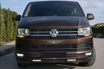 Volkswagen T6 2015-2024 Nakładka na Zderzak Przedni Sport 2-LED 2015-2018 (pod lakierowanie) zdjęcia 2