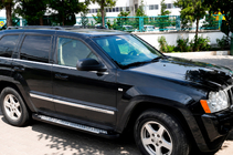 Jeep Grand Cherokee WK 2004-2010 Progi boczne Allmond Grey (2 szt., aluminium) zdjęcia 1