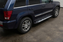 Jeep Grand Cherokee WK 2004-2010 Progi Boczné Sunrise (2 szt., Aluminium) zdjęcia 1