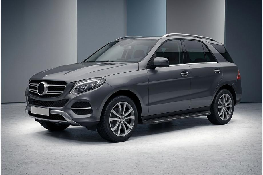 Mercedes GLE/ML class W166 2011-2018 Progi Boczné Bosphorus Black (2 szt., Aluminium) Image