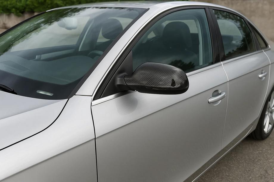 Audi A4 B8 2007-2015 Nakładki na Lusterka 2010-2015 (2szt, Prawdziwy Carbon) Image