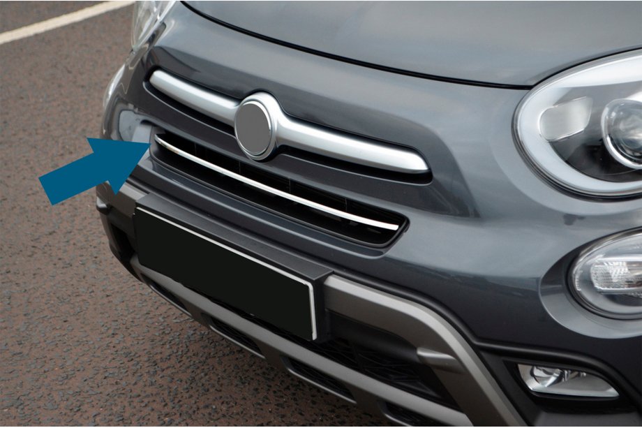 Fiat 500X 2014-2024 Nakładka na przedni zderzak ze stali nierdzewnej Image