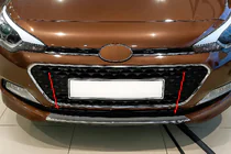 Hyundai I-20 2014-2020 Obramowanie grilla 2014-2018 (2 szt, stal nierdzewna) zdjęcia 3