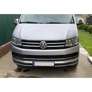 Nakładki na kratkę zderzaka 2015-2019 (3 szt, stal nierdzewna) Volkswagen T6 2015-2024 zdjęcia 2