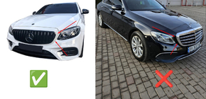 Mercedes E-сlass W213 2016-2023 Atrapa Chłodnicy Diamond Black (do Avantgarde/AMG-Line/E43 AMG/E53 AMG 2016-2020) zdjęcia 5