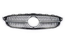 Mercedes C-class W205 2014-2021 Przedni Grill Diamond Silver (do Avantgarde/AMG-Line/C43 AMG) 2014-2018, bez kamery zdjęcia 10