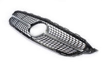Mercedes C-class W205 2014-2021 Przedni Grill Diamond Silver (do Avantgarde/AMG-Line/C43 AMG) 2014-2018, bez kamery zdjęcia 9