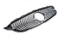 Mercedes C-class W205 2014-2021 Przedni Grill Diamond Silver (do Avantgarde/AMG-Line/C43 AMG) 2014-2018, bez kamery zdjęcia 12