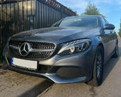 Mercedes C-class W205 2014-2021 Przedni Grill Diamond Silver (do Avantgarde/AMG-Line/C43 AMG) 2014-2018, bez kamery zdjęcia 3