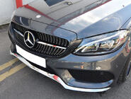 Mercedes C-class W205 2014-2021 Przedni Grill Diamond Silver (do Avantgarde/AMG-Line/C43 AMG) 2014-2018, bez kamery zdjęcia 16
