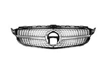 Mercedes C-class W205 2014-2021 Przedni Grill Diamond Silver (do Avantgarde/AMG-Line/C43 AMG) 2014-2018, bez kamery zdjęcia 11