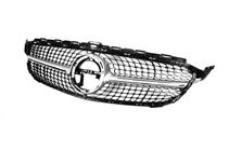 Mercedes C-class W205 2014-2021 Przedni Grill Diamond Silver (do Avantgarde/AMG-Line/C43 AMG) 2014-2018, bez kamery zdjęcia 13